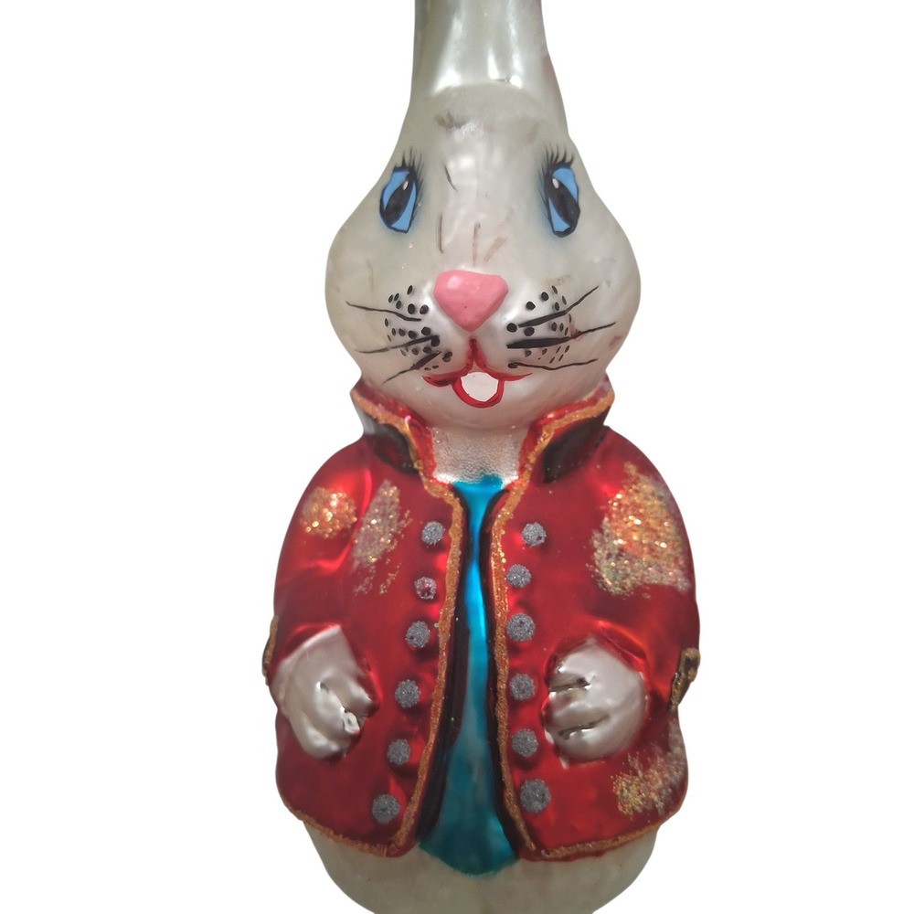 Vintage Christopher Radko 1997 Easter Ornament "CIRUS CHIEF'' Rabbit‎ 97-295-0